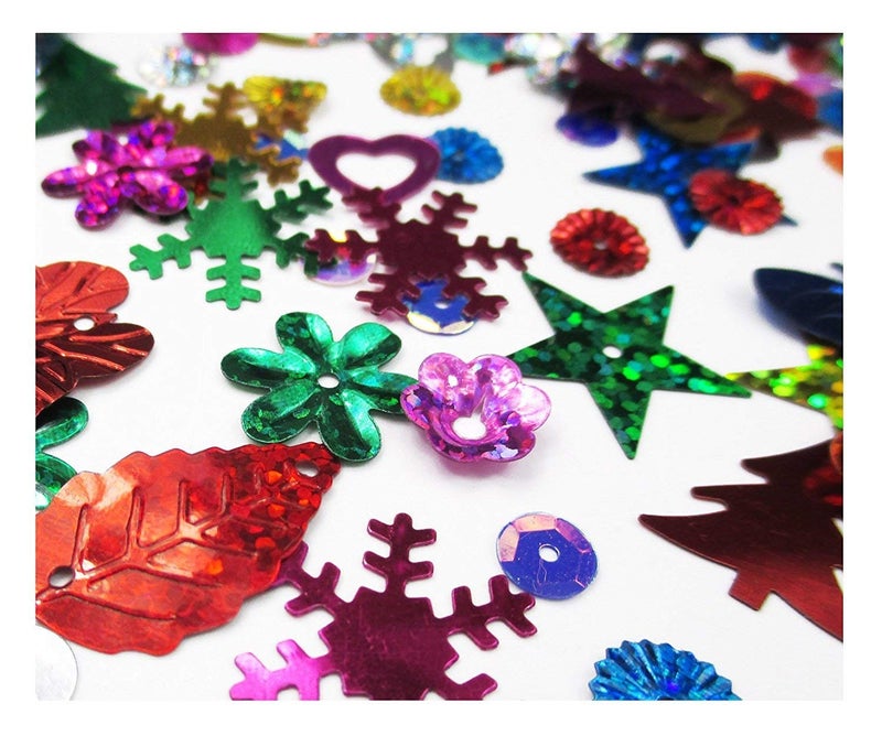 ALL in ONE Sequins and Spangles Mix: Assorted Color and Shape (100 gram) - Image 3